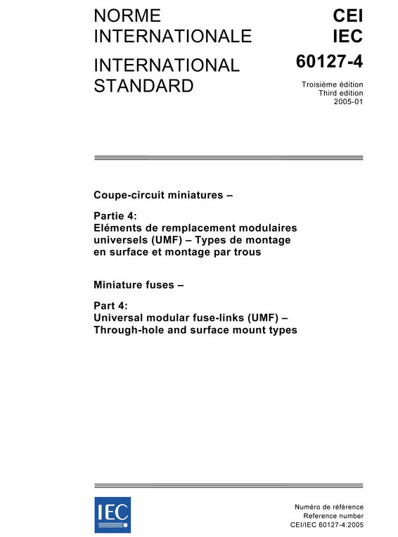 Cover IEC 60127-4:2005